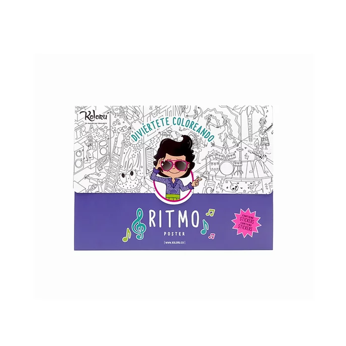 Poster Para Colorear: Ritmo