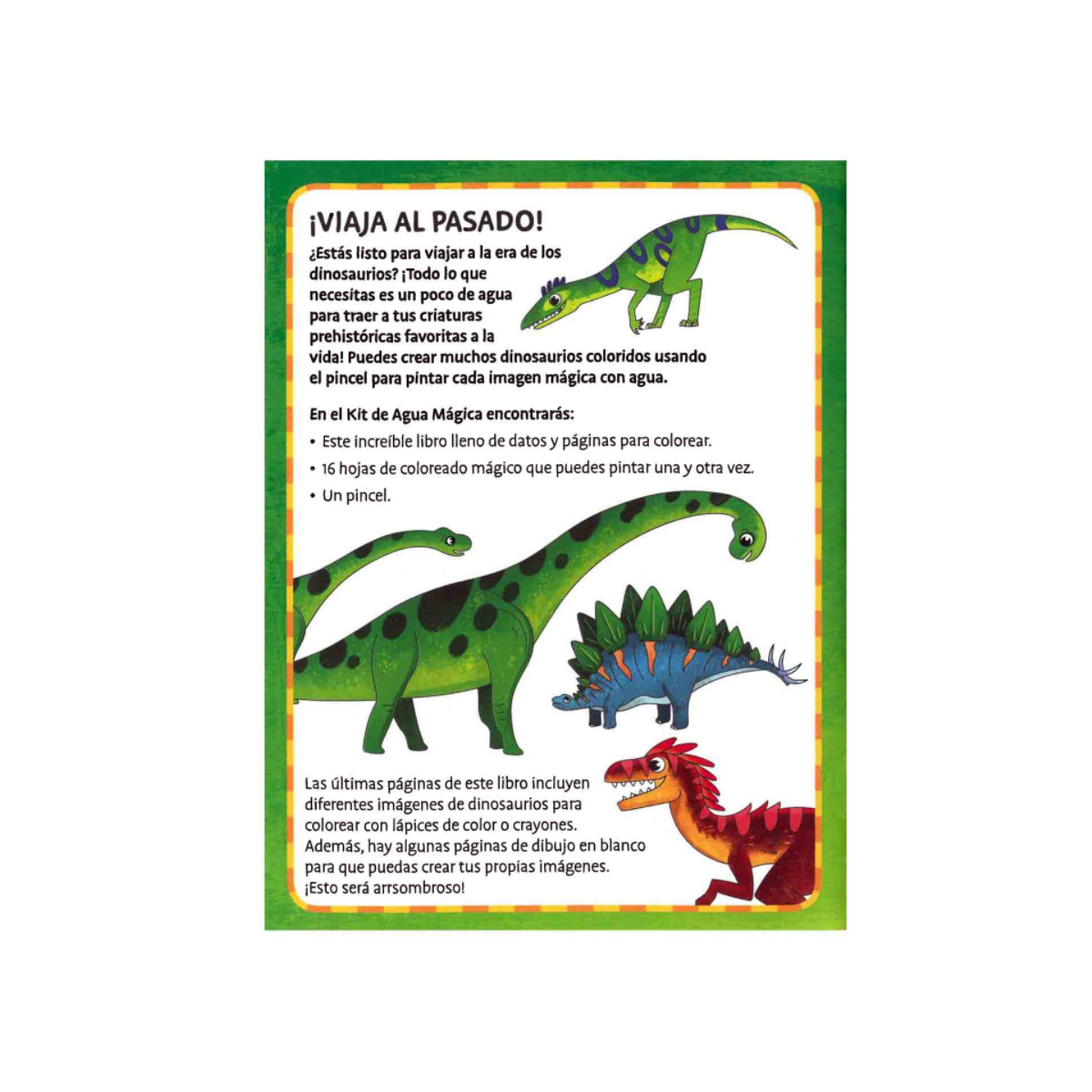 Agua Mágica Coloreando Dinosaurios