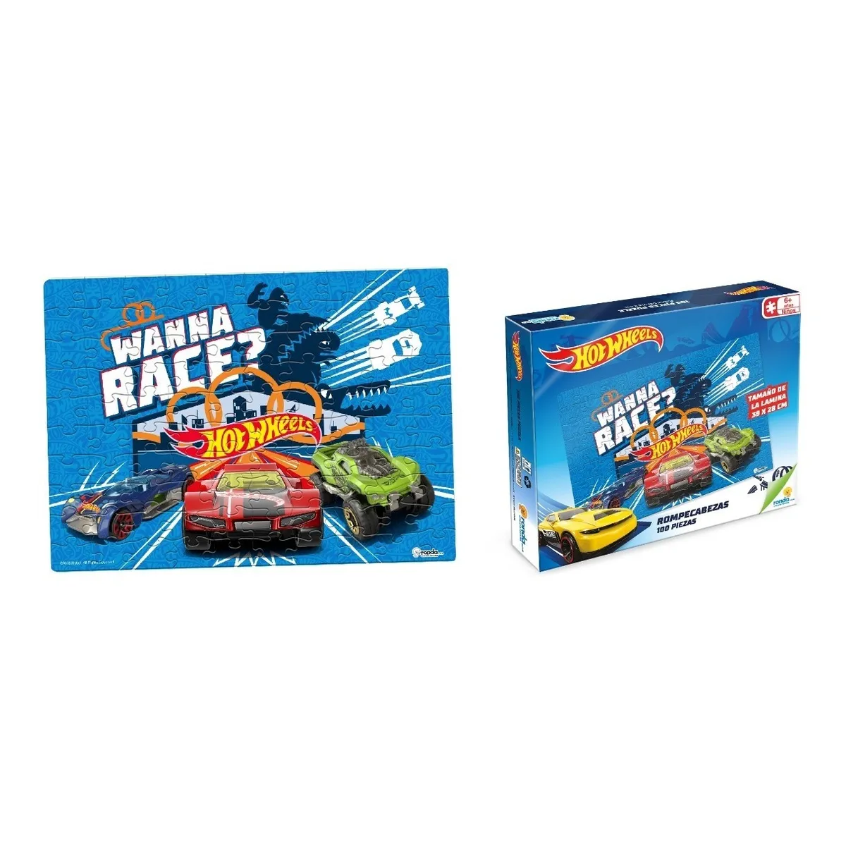 Rompecabezas X 100 Piezas Hot Wheels