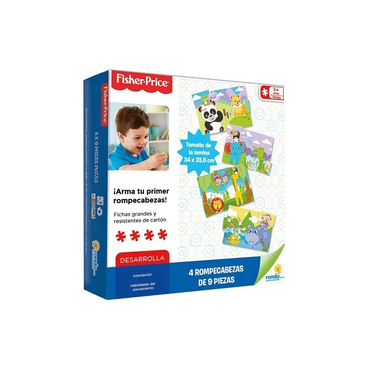 Rompecabezas 4 X 9 Piezas Fisher Price