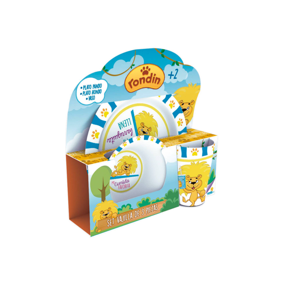 Set De Melamina 3 Piezas Rondin Surtido