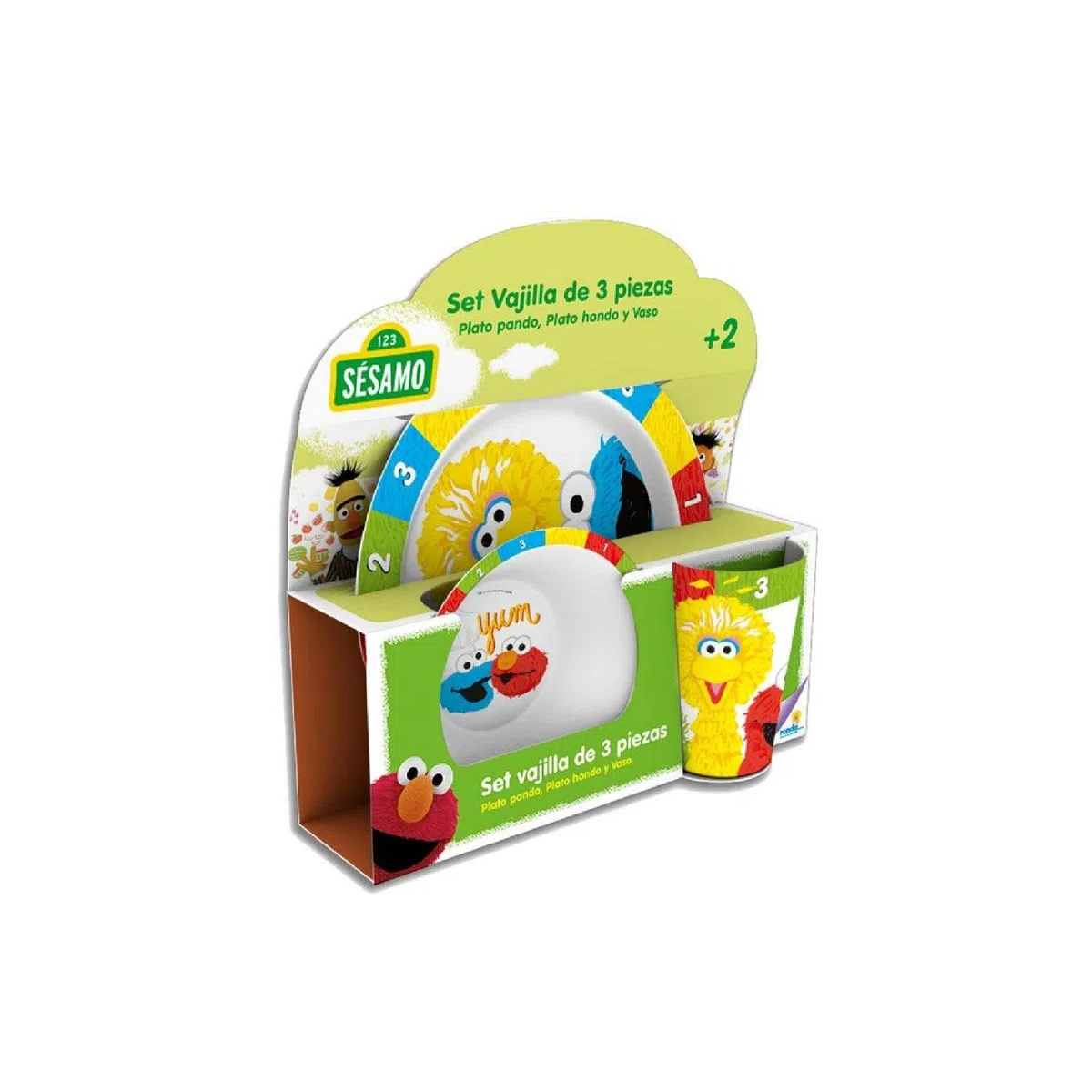 Set Vajilla Plaza Sésamo 3 Piezas