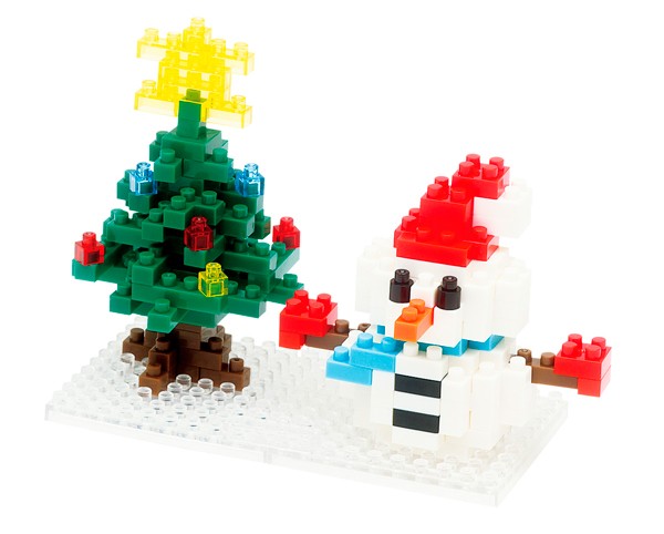 Muñeco de Nieve y Árbol de Navidad
