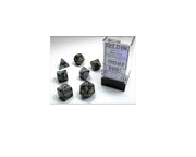 Set 7 Dados Lustrossos Polyhedral Negro/ Dorado