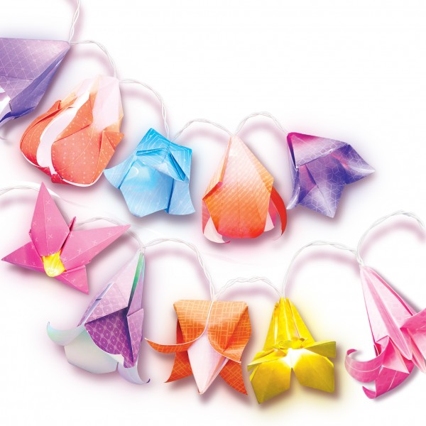 Luces De Flores Origami - Kit De Arte Para Niños