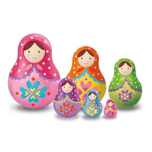 Moldes Para Pintar tus Muñecas Rusas- Kit Infantil 4m