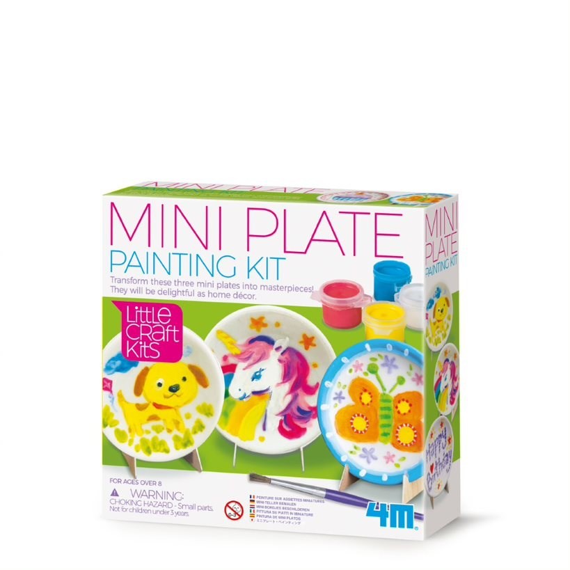 Kit Para Pintar Mini Platos Infantil - Painting Kit 4m