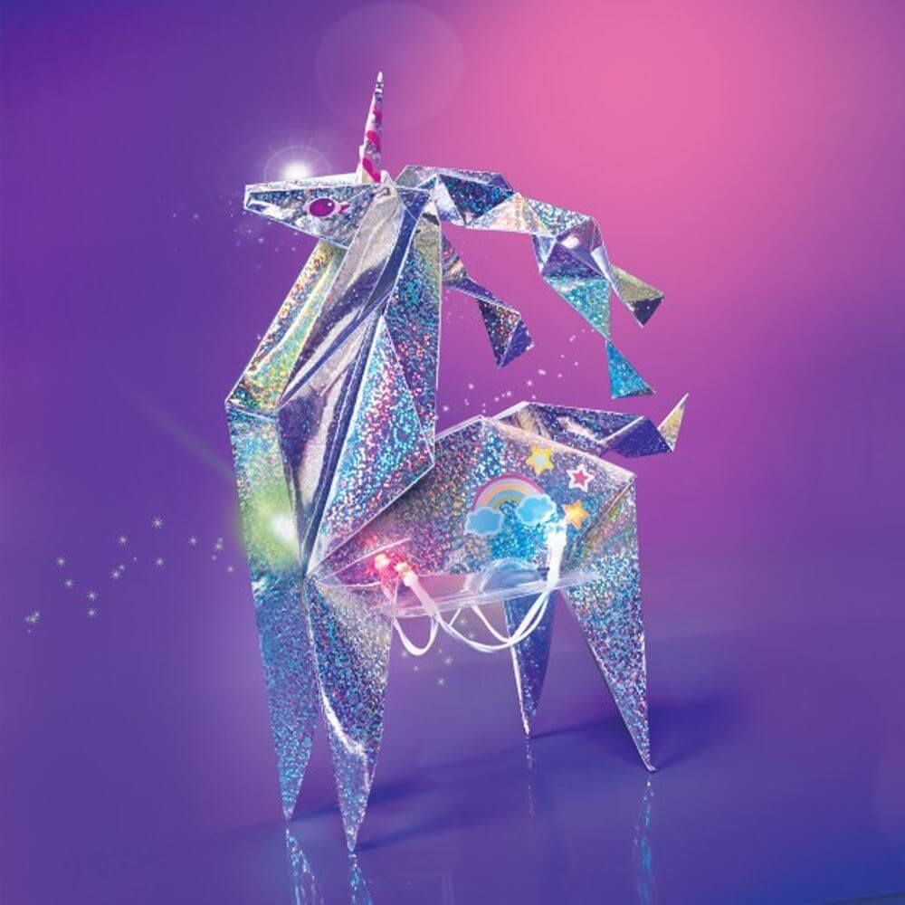 Kit Infantil Unicornio de Origami con Luz Holografica- 4m