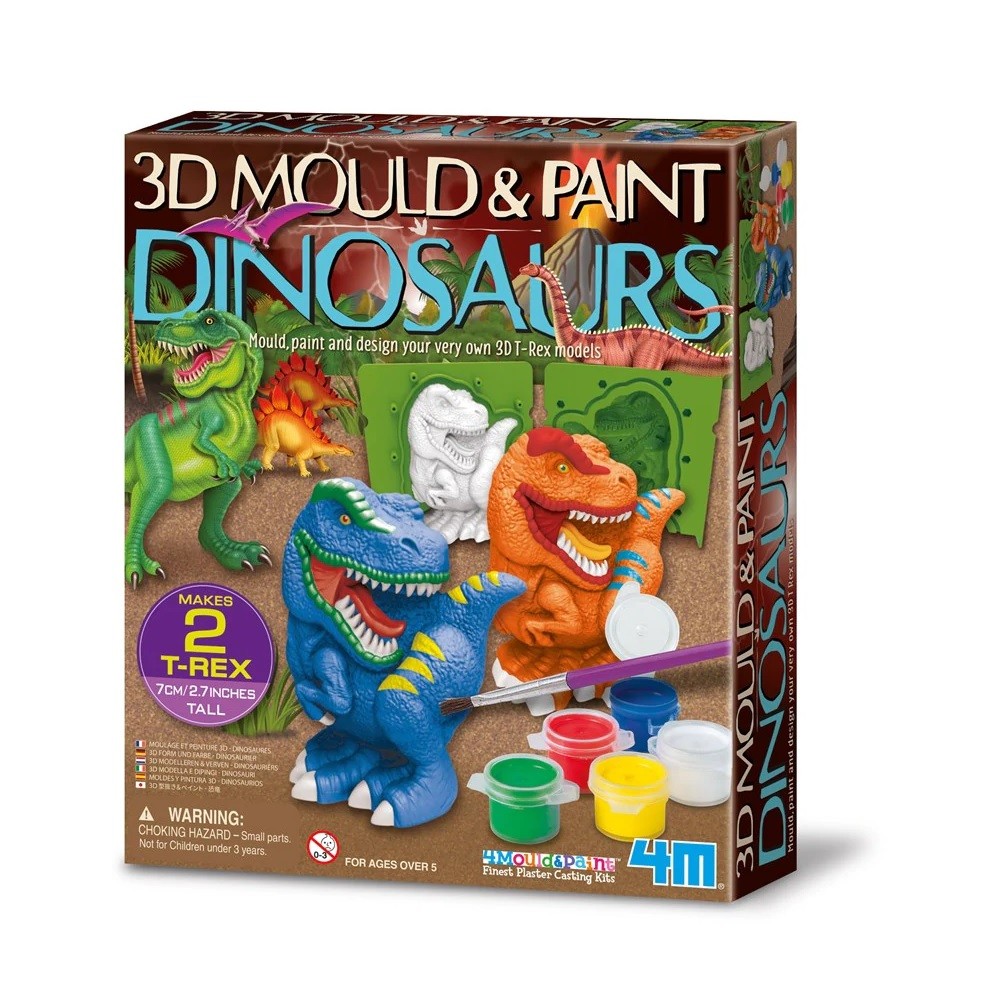 Kit Infantil Moldea Y Pinta Dinosaurios en 3D- 4m