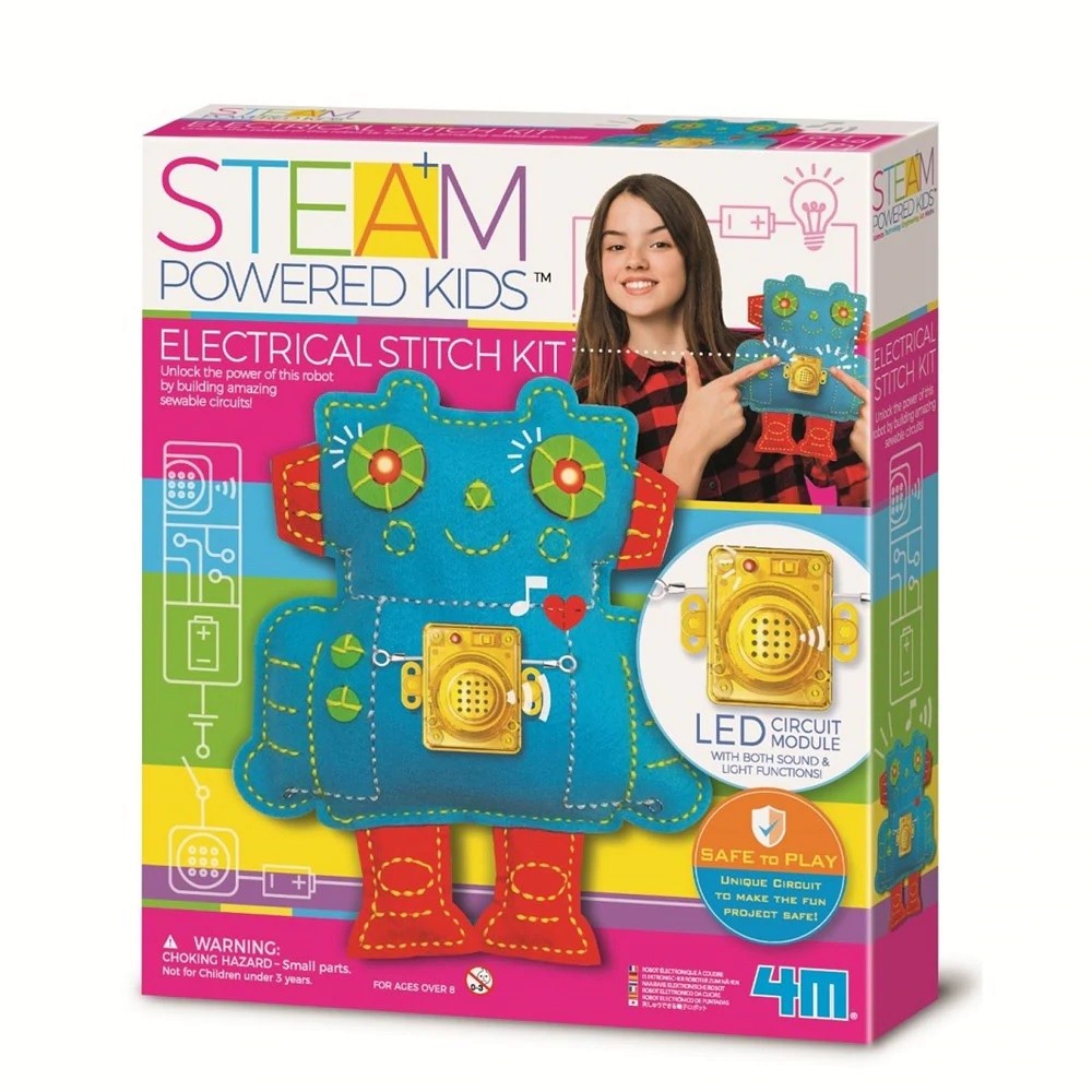 Kit Infantil Puntada Electrica Robot- Steam 4M