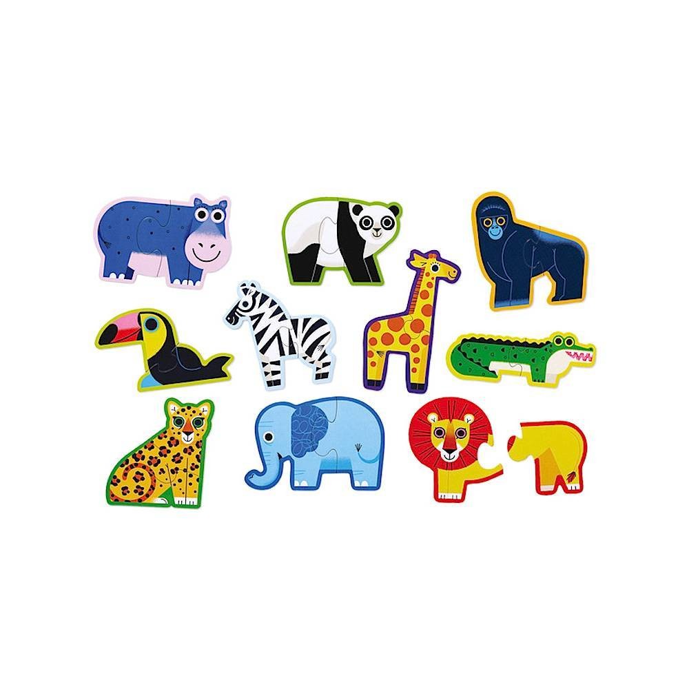 Rompecabezas De 2 Piezas Let's Begin- Jungla 10pcs