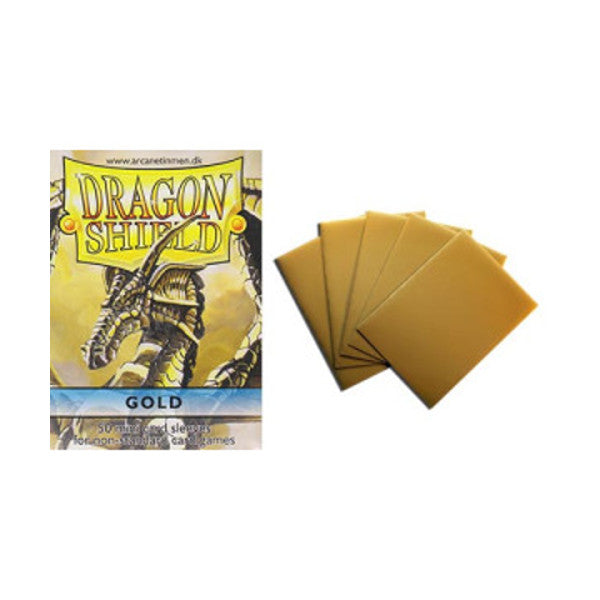 Fundas Dragon Protector Mini - Dorado 62 x 89 mm