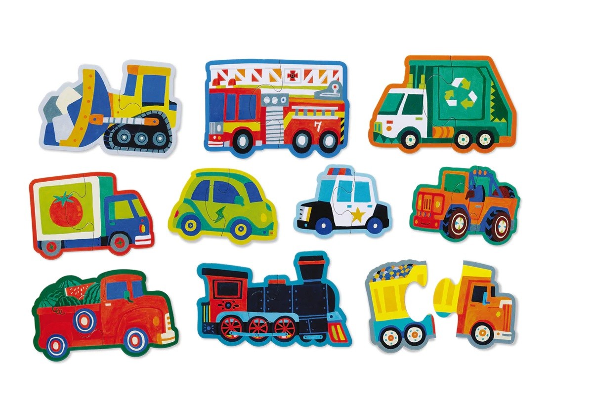Rompecabezas De 2 Piezas Let's Begin- Carros 10pcs