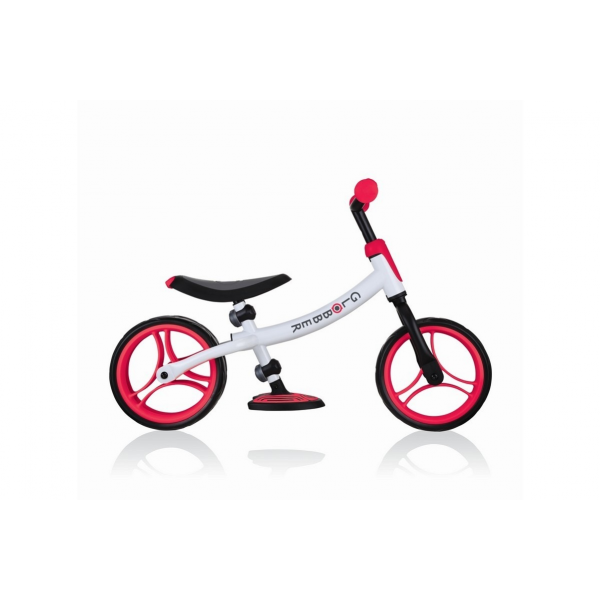 Bicicleta Infanti Equilibrio Empujador Ajustable Roja/Blanca
