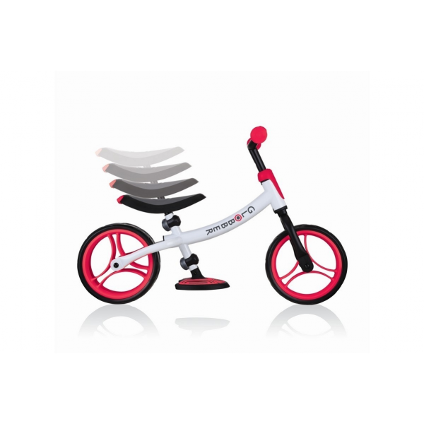 Bicicleta Infanti Equilibrio Empujador Ajustable Roja/Blanca