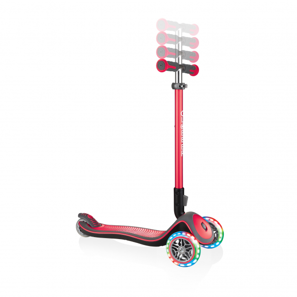 Monopatín Elite Deluxe Roja- Llantas de Luces Led