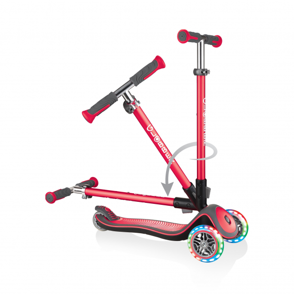 Monopatín Elite Deluxe Roja- Llantas de Luces Led