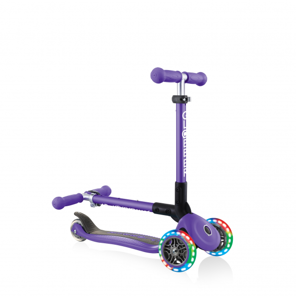 Monopatín Infantil Junior Luces Led Violeta- Morado