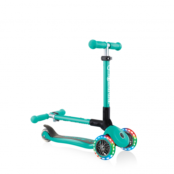 Monopatín Infantil Junior Luces Led Verde Esmeralda