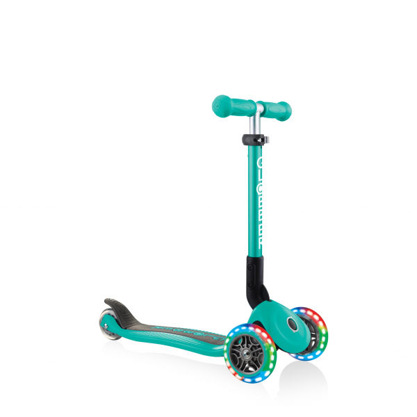 Monopatín Infantil Junior Luces Led Verde Esmeralda