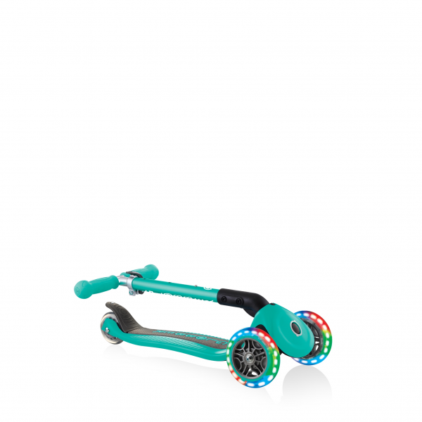 Monopatín Infantil Junior Luces Led Verde Esmeralda