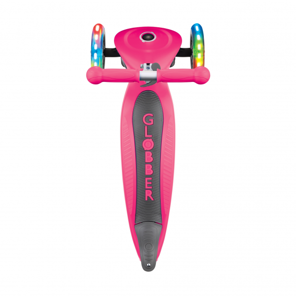 Monopatín Infantil Junior Luces Led Rosado Neon