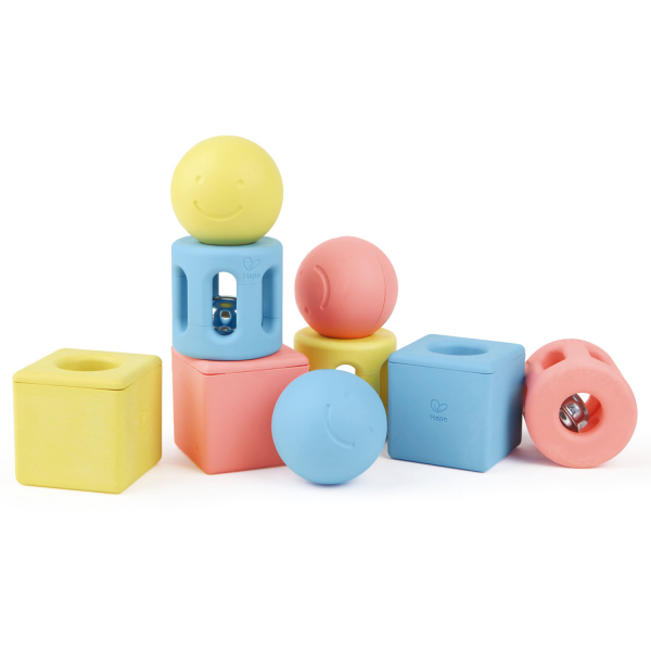 Trio de Cascabeles Geometricos para Bebe
