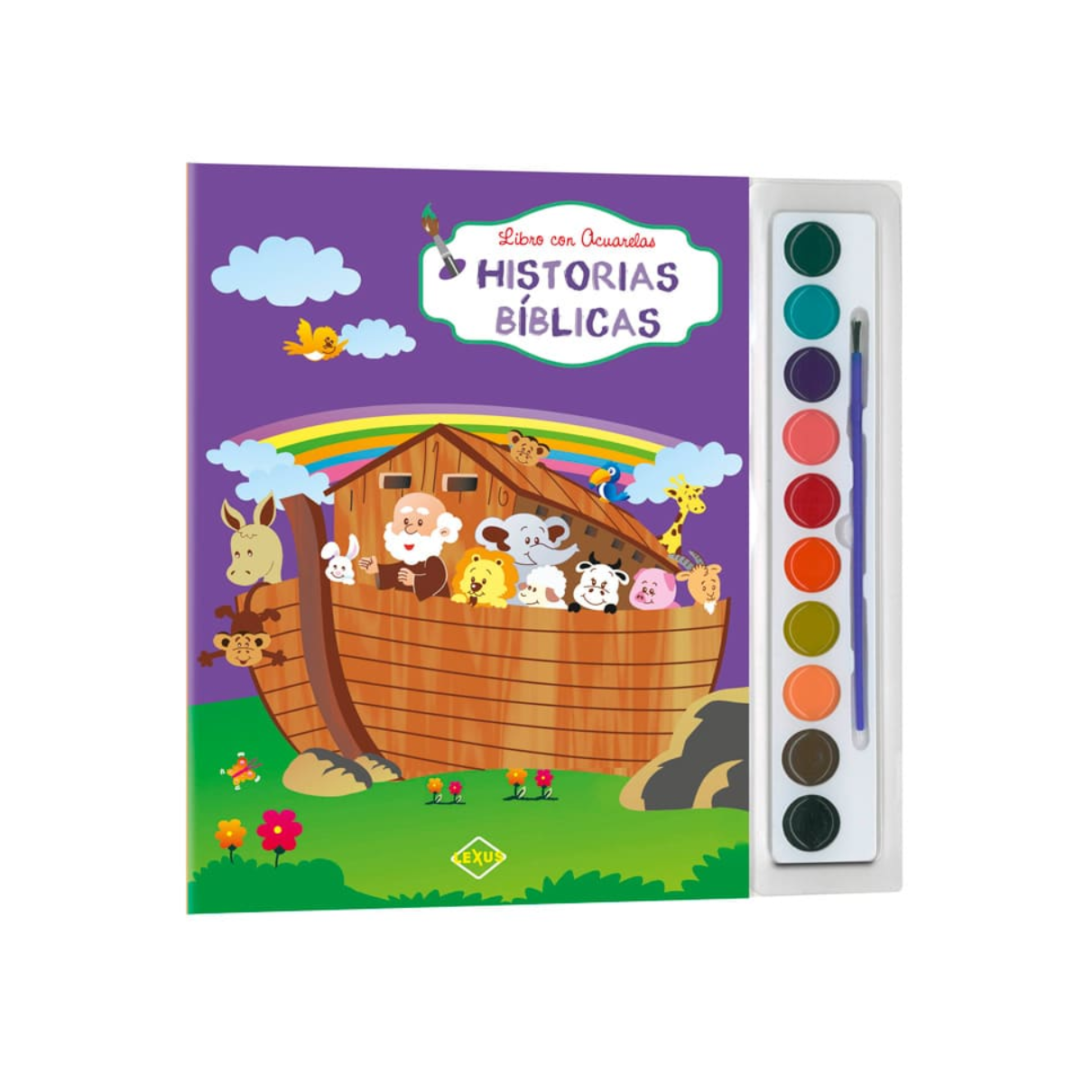 Historias Bíblicas, Libro con Acuarelas + Pincel