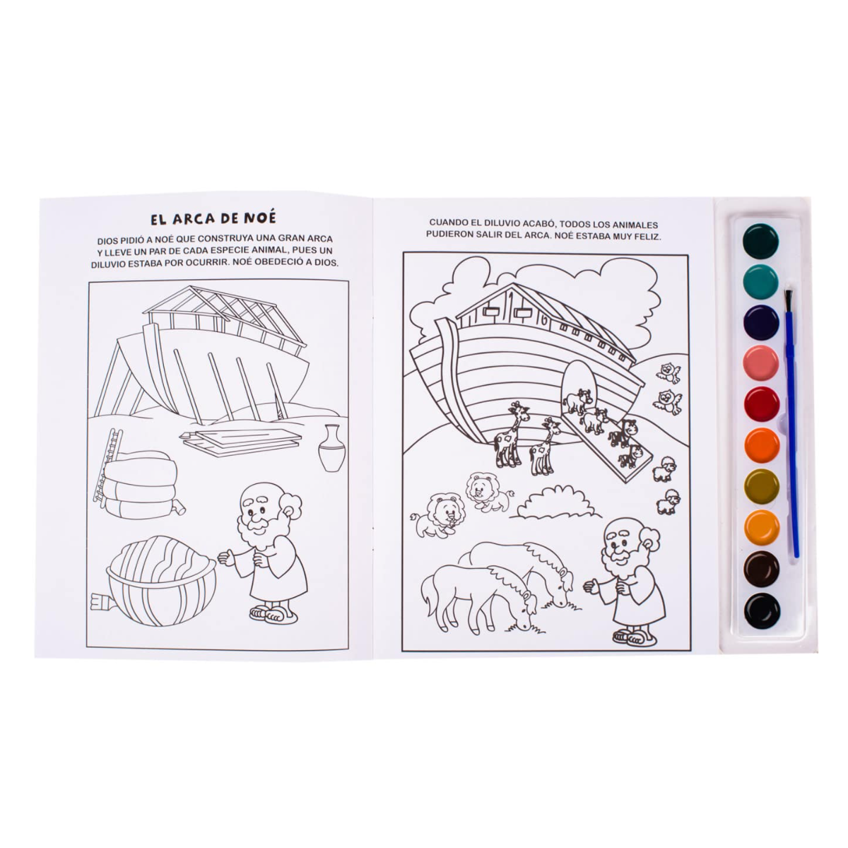 Historias Bíblicas, Libro con Acuarelas + Pincel