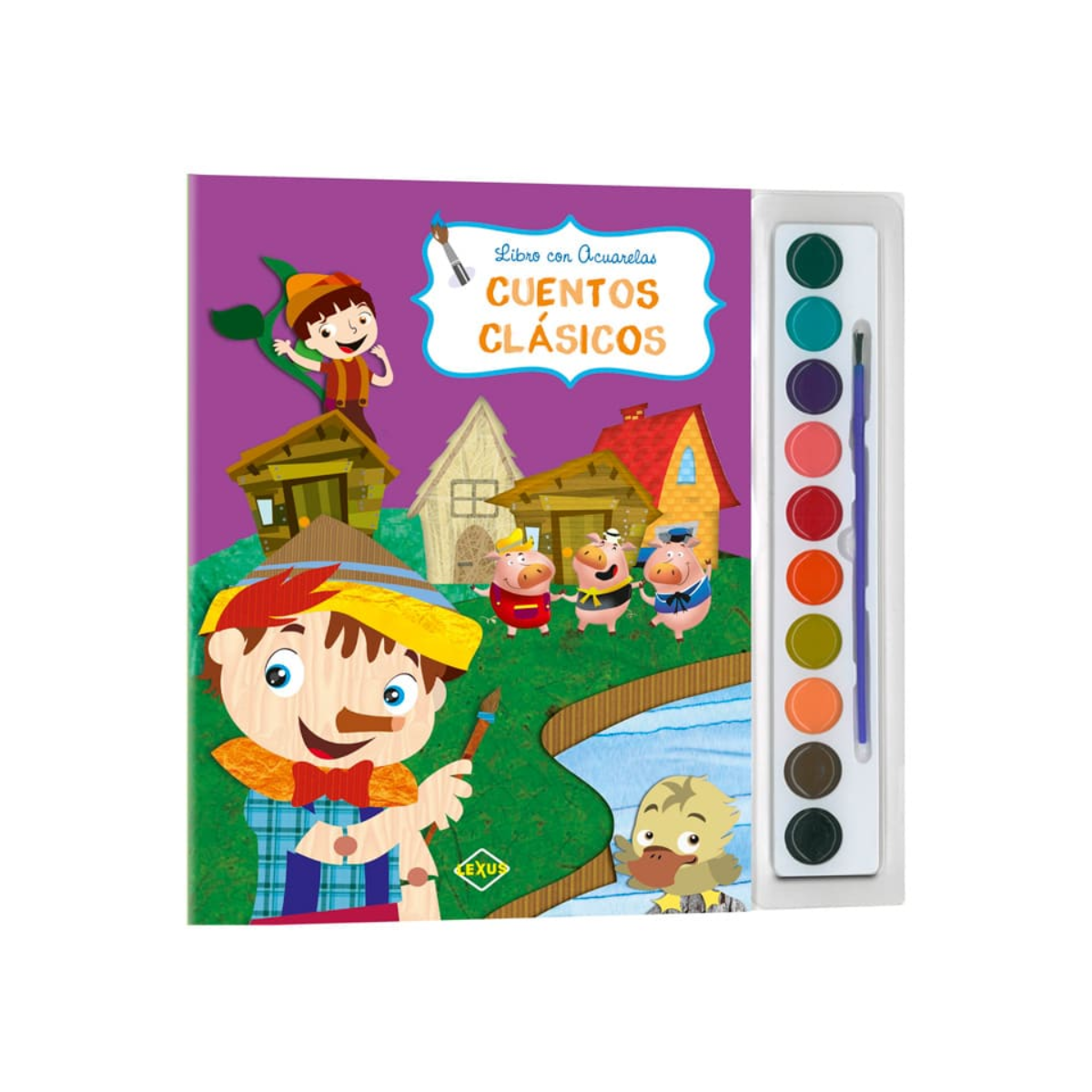 Cuentos Clásicos, Libro con Acuarelas + Pincel