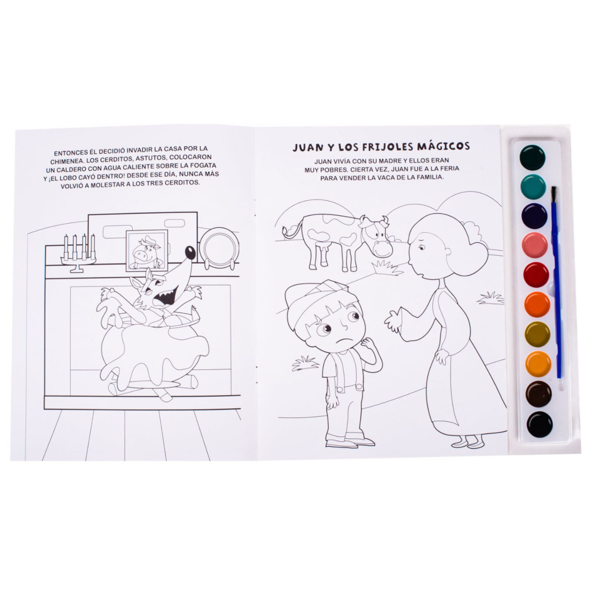 Cuentos Clásicos, Libro con Acuarelas + Pincel