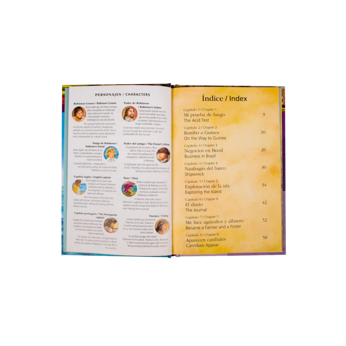 Robinson Crusoe - Libro en Español e Ingles -