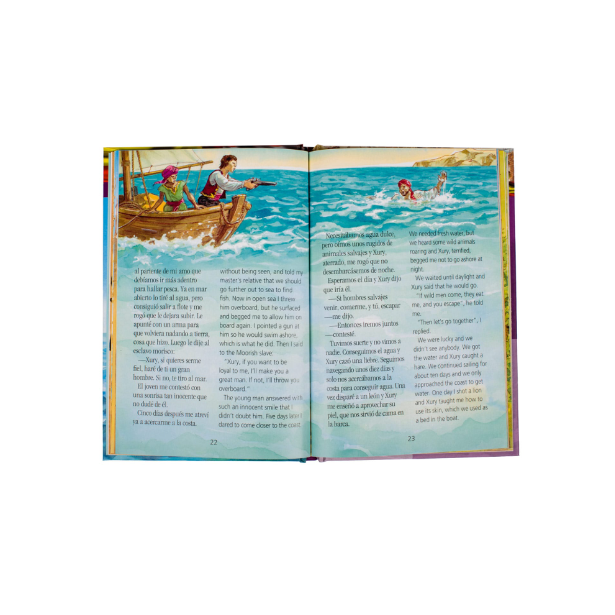 Robinson Crusoe - Libro en Español e Ingles -