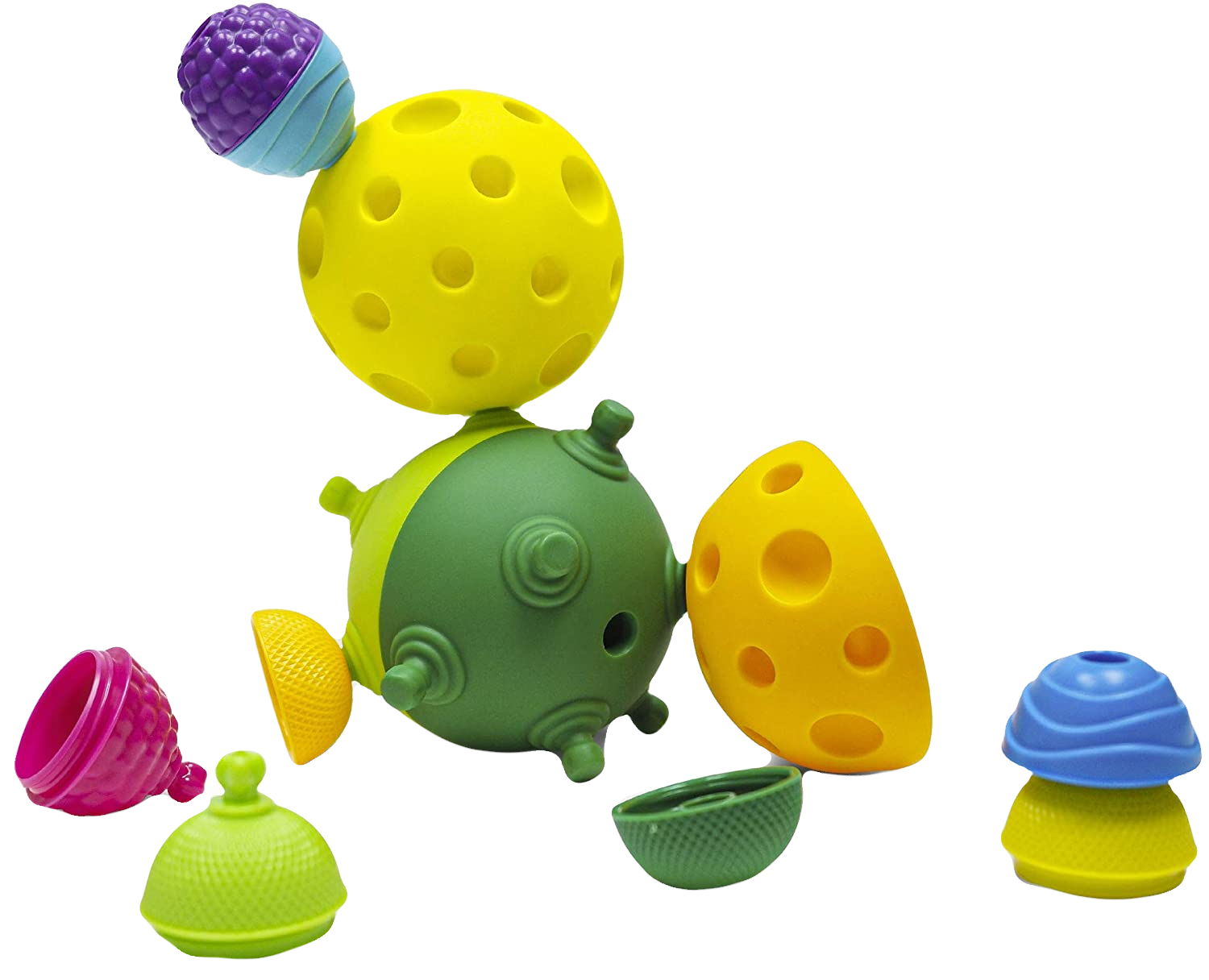 3 Bolas Sensoriales Grandes y 12 Cuencas para Bebes y Niño Pequeño