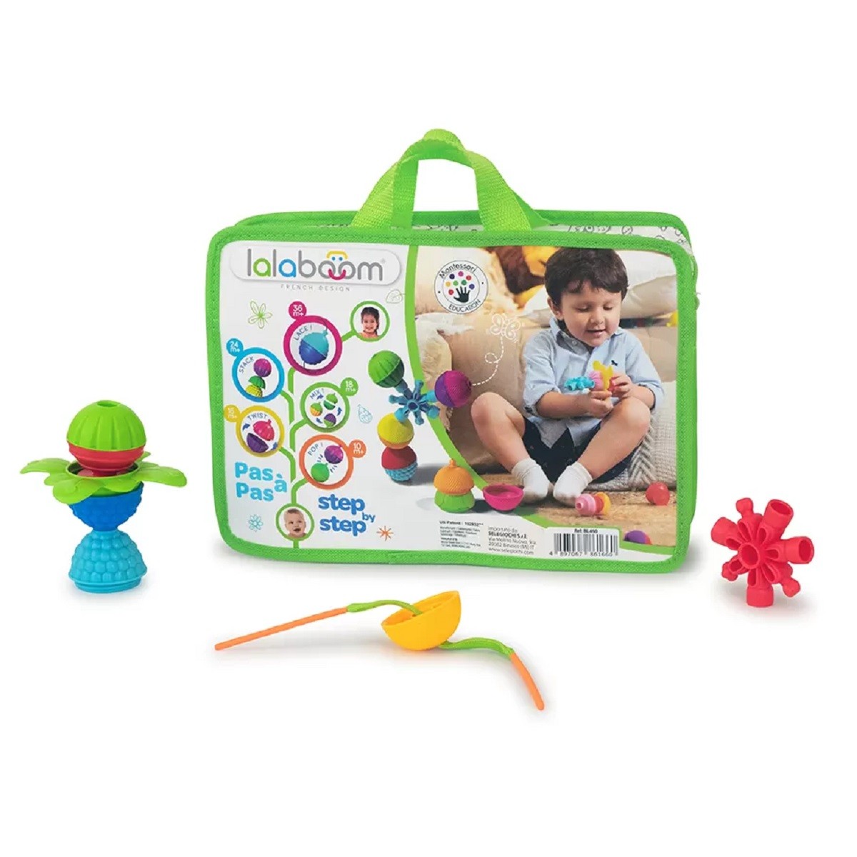 Saco Zipper Perlas Educativas 48 Piezas- Juguete Para Niños