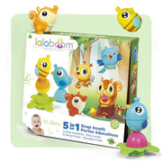 Caja 3 Animales del Bosque y Perlas- Juguete Para Niños