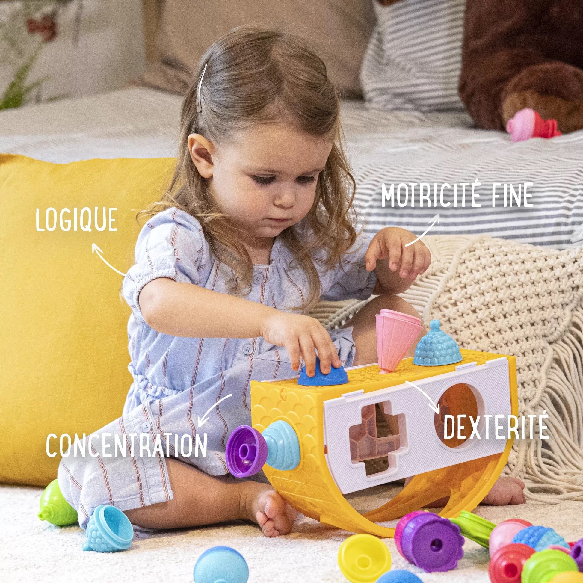 Caja con Formas, Pendulo y Cuencas Educativas - Juguete Niños Y Bebes