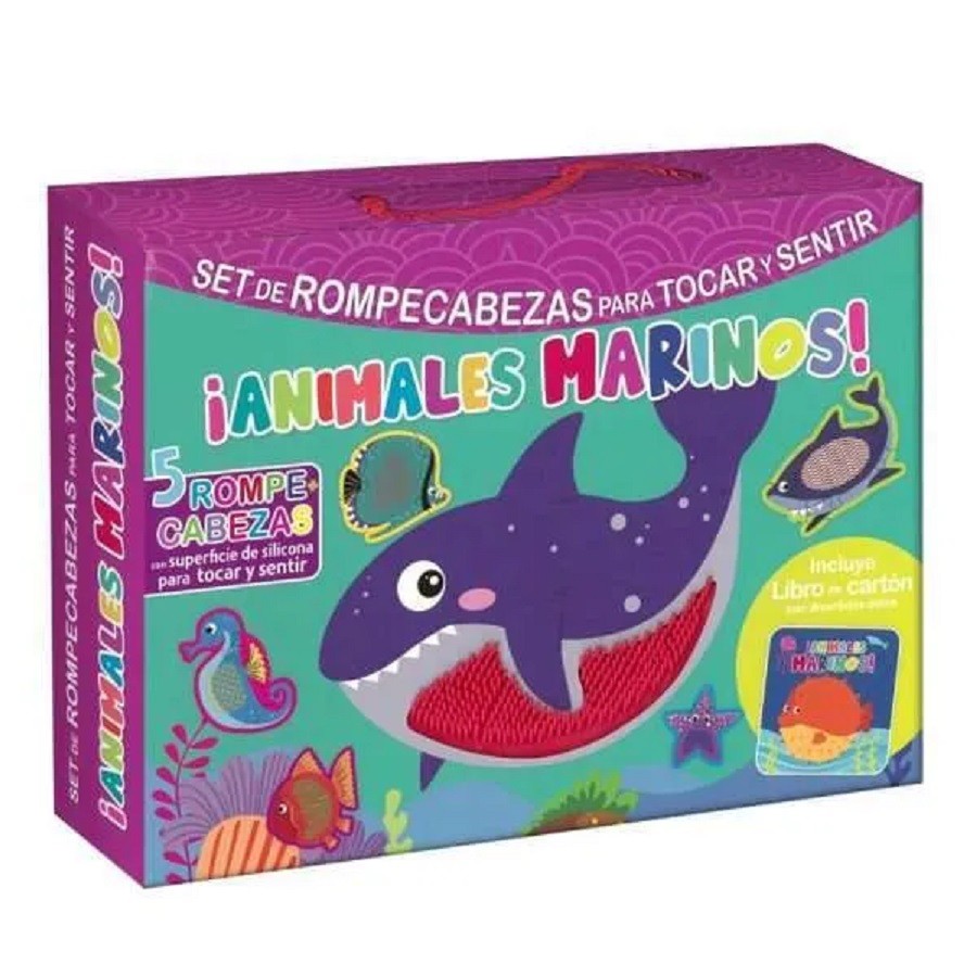¡Animales Marinos! Rompecabezas Para Tocar y Sentir