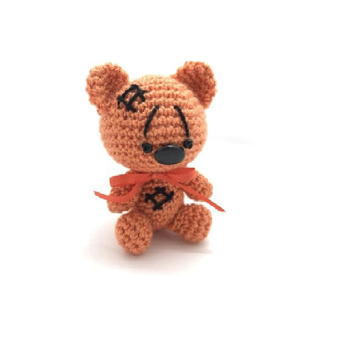 Llavero Amigurumi en Crochet - Osito Naranja