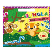 Libro Block Para Colorear y Aprender: Jungla