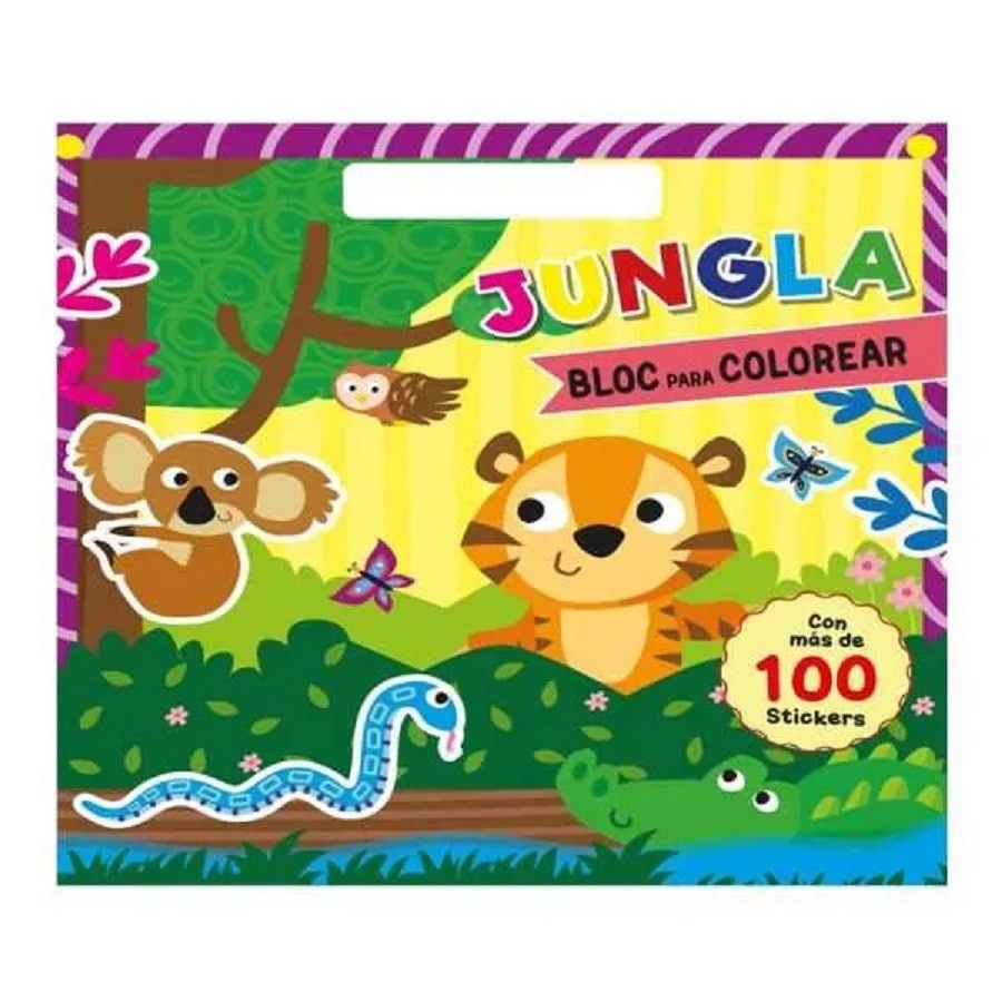 Libro Block Para Colorear y Aprender: Jungla