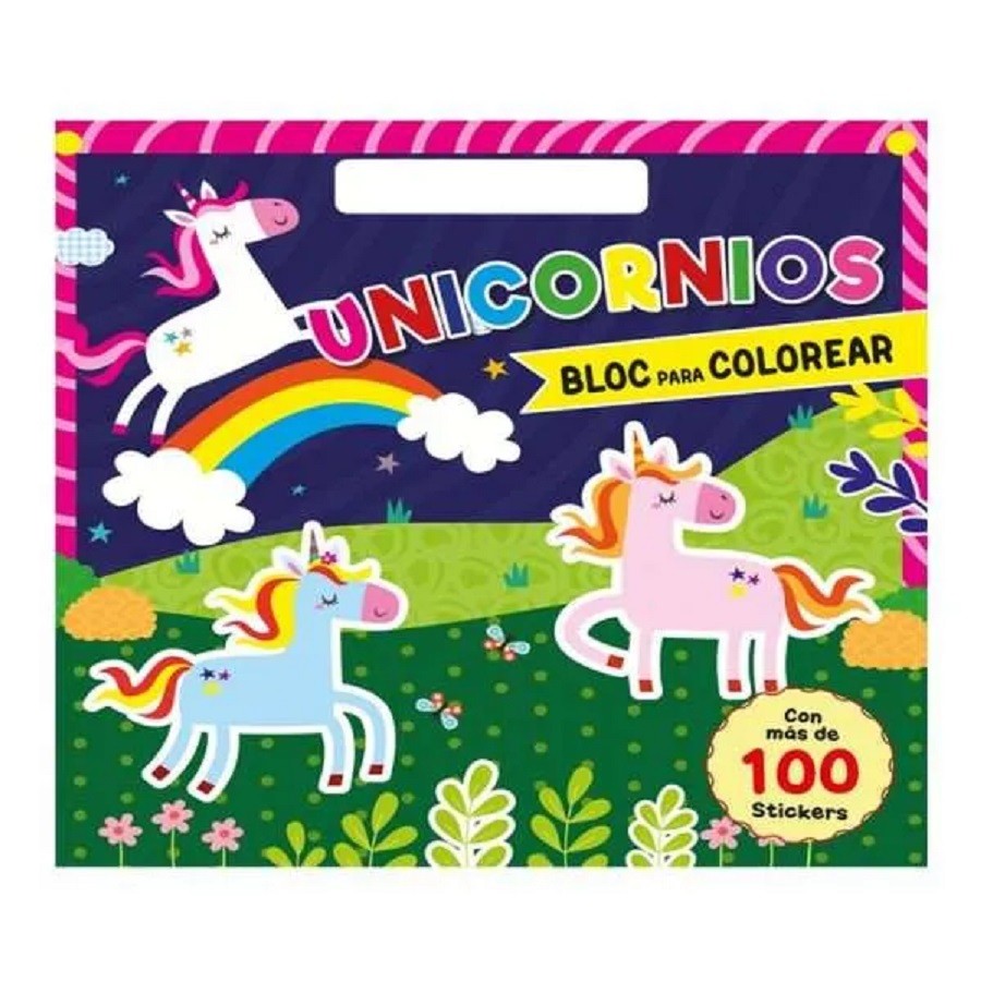 Libro Block Para Colorear y Aprender: Unicornios