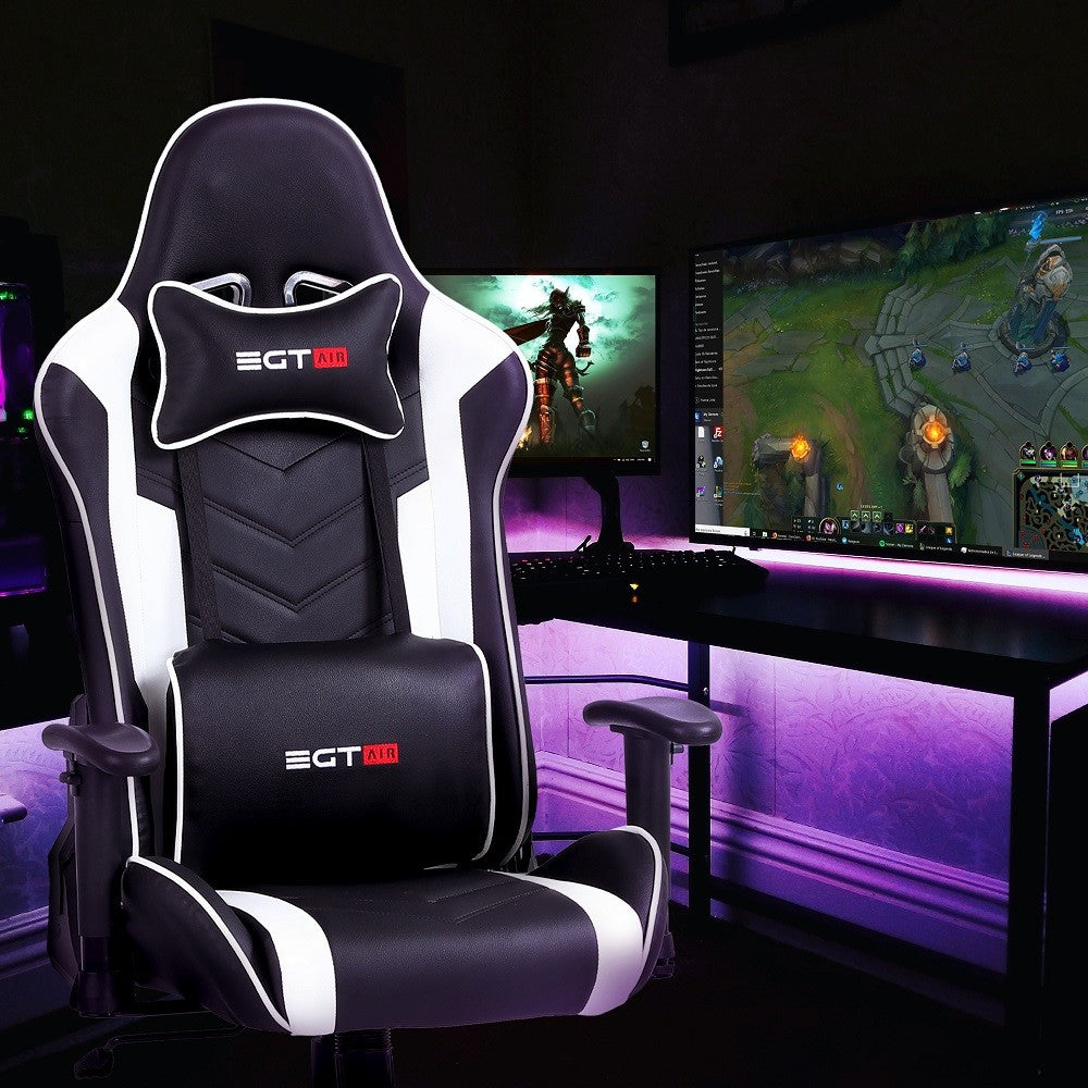 Silla ergonómica - Developer - Gamer - Oficina - Negro Blanco