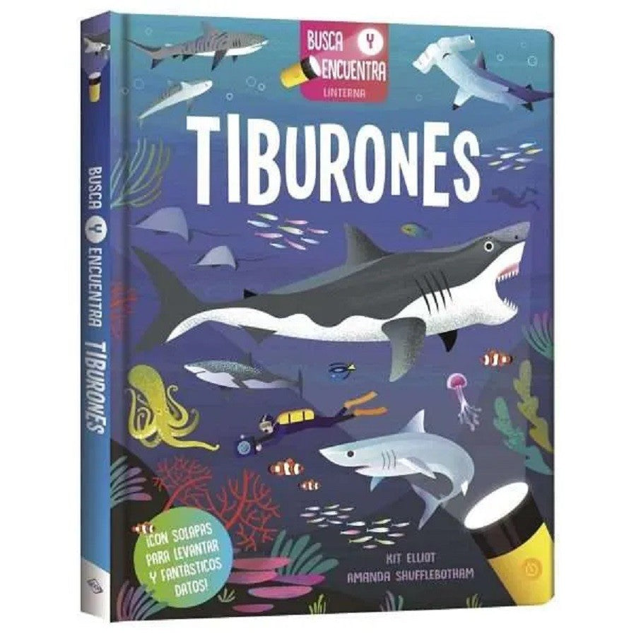 Busca Y Encuentra Con Linterna - Tiburones