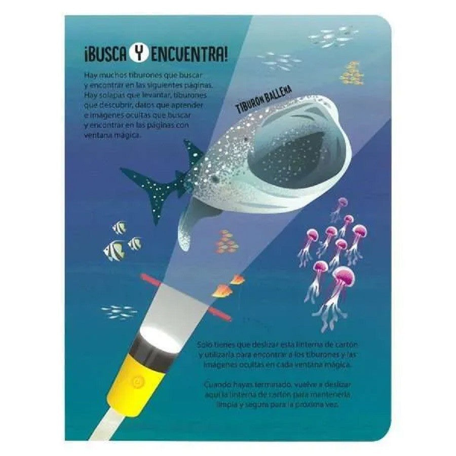 Busca Y Encuentra Con Linterna - Tiburones