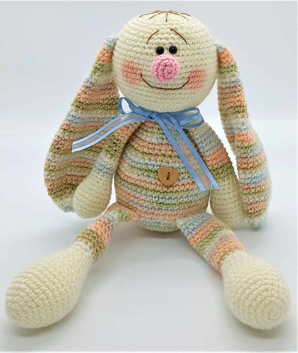 Amigurumi - Conejo orejón multicolor