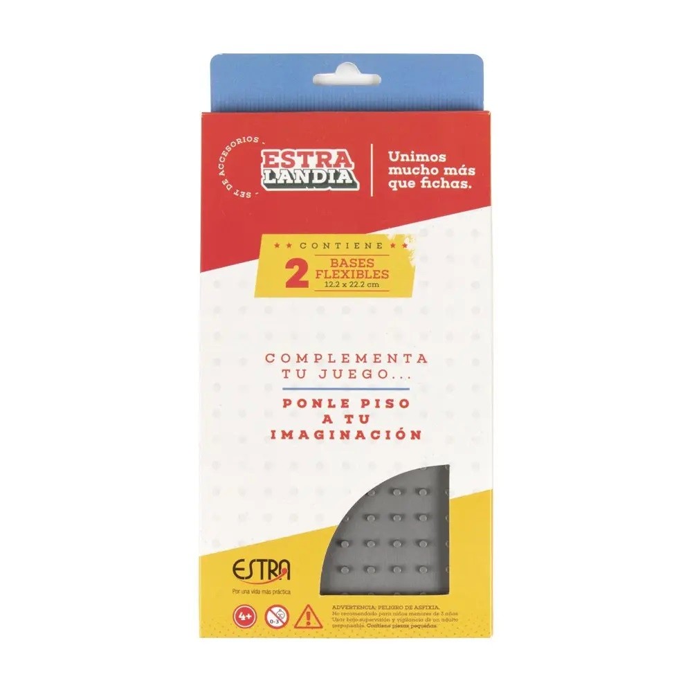 Set x2 Bases Flexibles Gris Claro - Estralandia