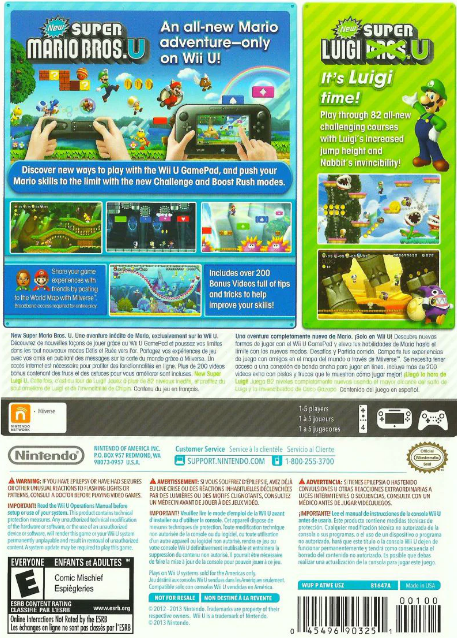 New Super Mario Bros U + New Super Luigi U - (WiiU)