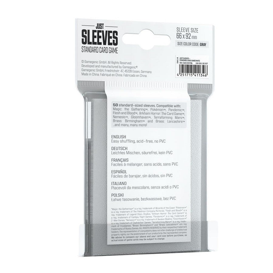 Fundas 66x92 mm - Just Sleeves Standard x 50 - Blanco