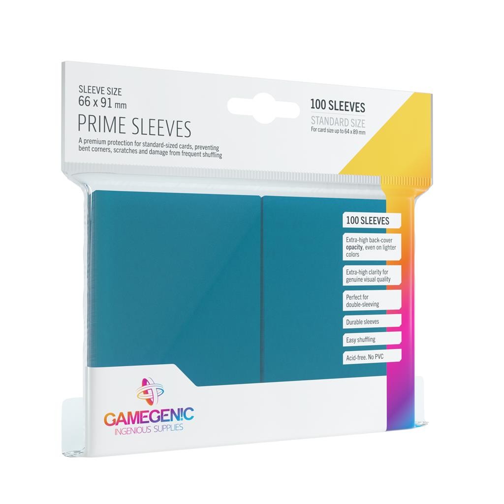 Fundas 66x91 mm - Prime Sleeves x100 Azul - Gamegenic